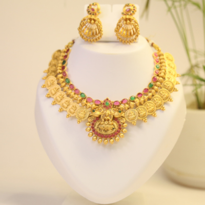 Lakshmi Charm Choker Necklace Set