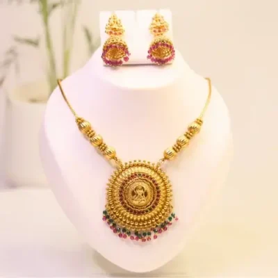 Ethnic lakshmi pendant necklace
