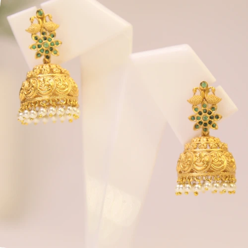 Lord Ganesh Luxe Swan Jhumka