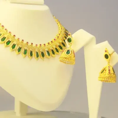 Nagapadam necklace and jhumka set