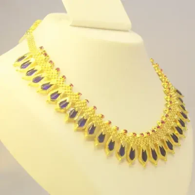 Nagapadam necklace and jhumka set