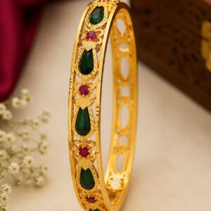 Nagapadam Bangle (Single) — Kerala gold-plated bangles by Mayukhi Collection
