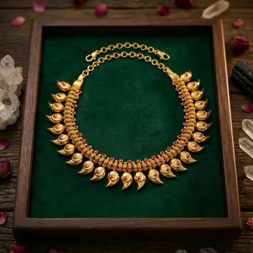 Mango Necklace with ruby