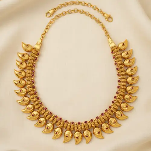 Mango Necklace with ruby