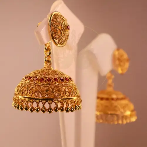 Ruby Rajbari Jhumkas