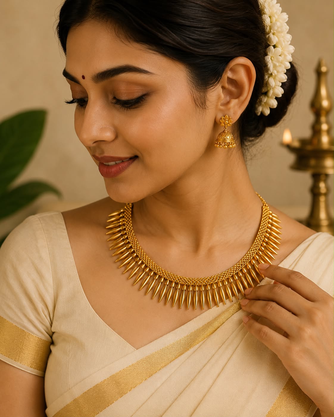Mullamottu Stoneless3 — Kerala Traditional Jewellery | Mayukhi Collection