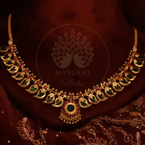 Classic Golden MangaMala | Thick Mango Layered Traditional Necklace