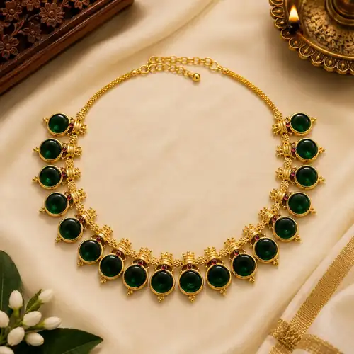 Ananda Necklace – Traditional Gold-Plated Temple Jewellery for Women