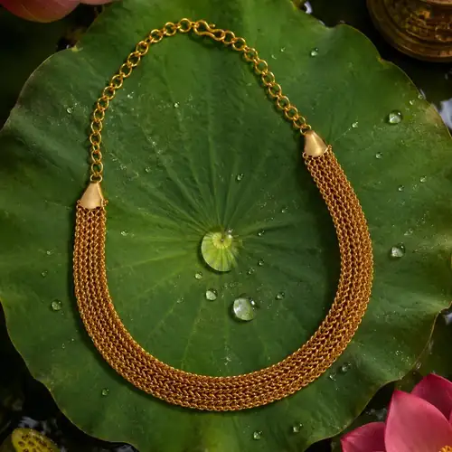 Authentic Kerala Kasavumala – Traditional Ethnic Necklace