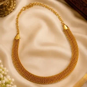 Authentic Kerala Kasavumala Traditional Necklace Angle View