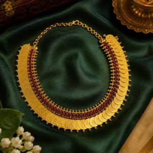Adukkukaashi Necklace – Kerala Traditional Gold-Plated Jewellery
