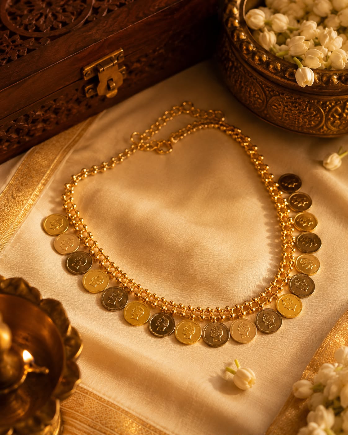 Authentic Traditional Kashi Necklace | Elegant Temple Jewellery