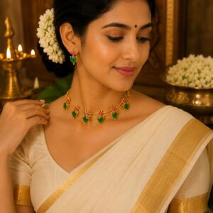 Palakka Choker Set 1 — Kerala Traditional Jewellery | Mayukhi Collection