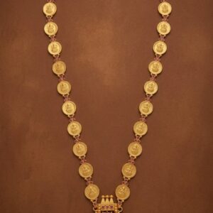 Premium Lekshmi Mala Long Haram | Royal Bridal Temple Jewellery