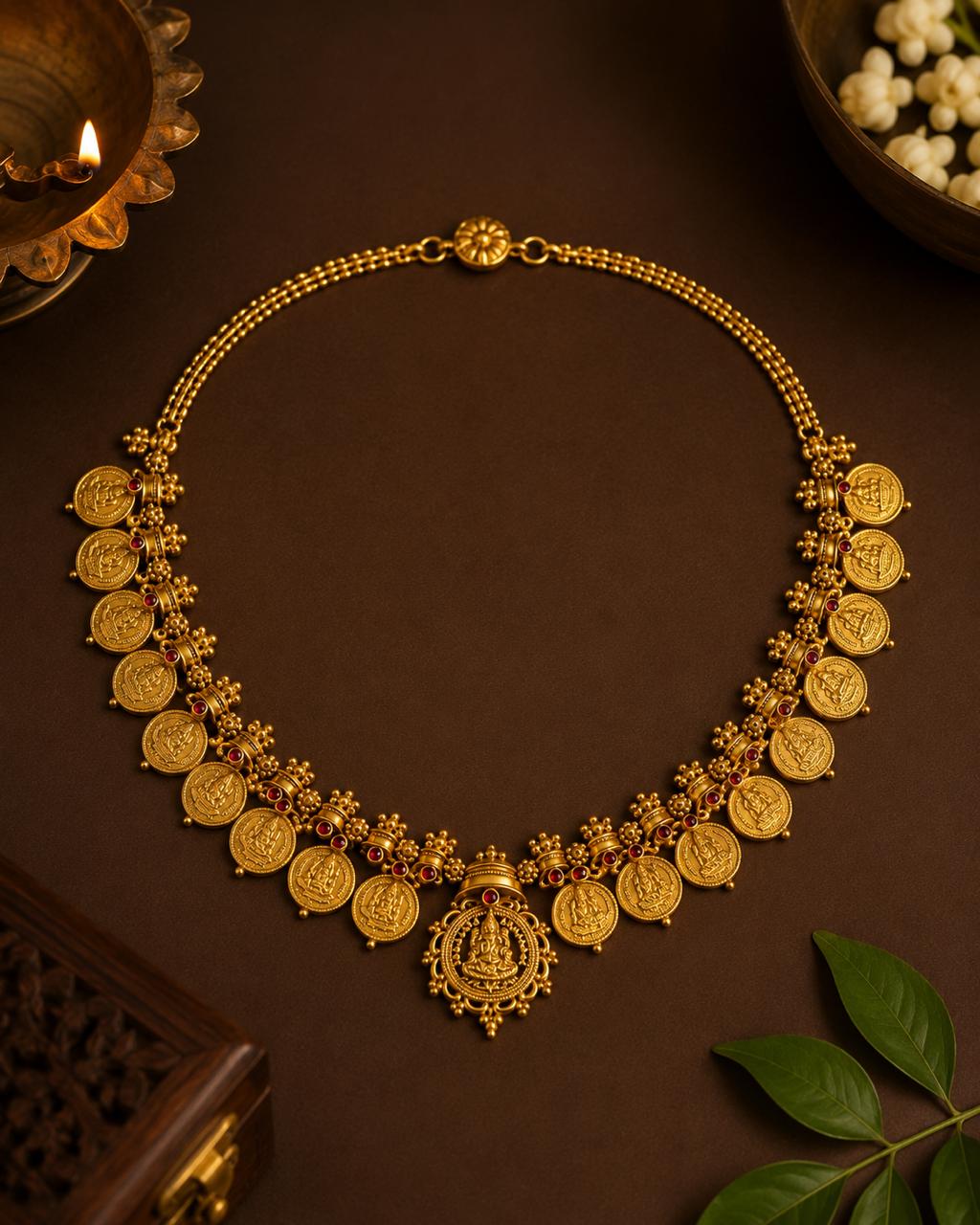 Sreevaibhavam Traditional Temple Necklace | Authentic Kerala Jewellery