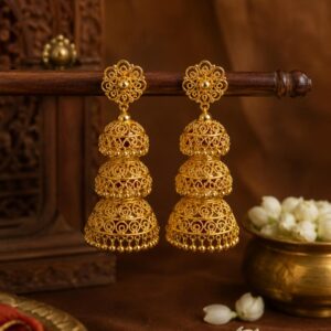 Kalyani Jhumkka 1 — Kerala Traditional Jewellery | Mayukhi Collection