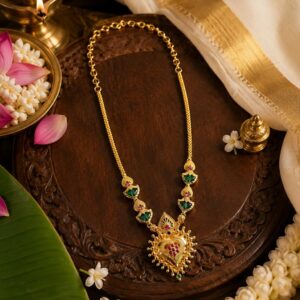 Shanku Palakka Necklace | Traditional Kerala Temple Jewellery