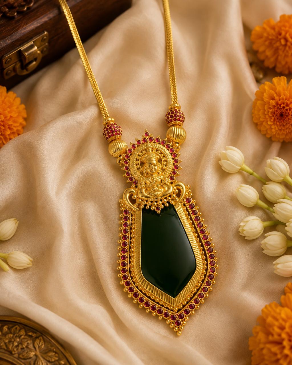 Kathakali Naga Pendant Necklace 1 — Kerala Traditional Jewellery | Mayukhi Collection