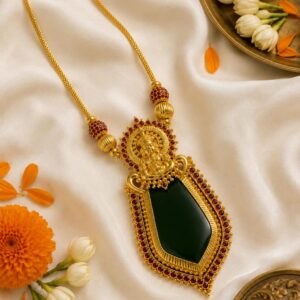 Kathakali Naga Pendant Necklace | Antique Gold Temple Jewellery