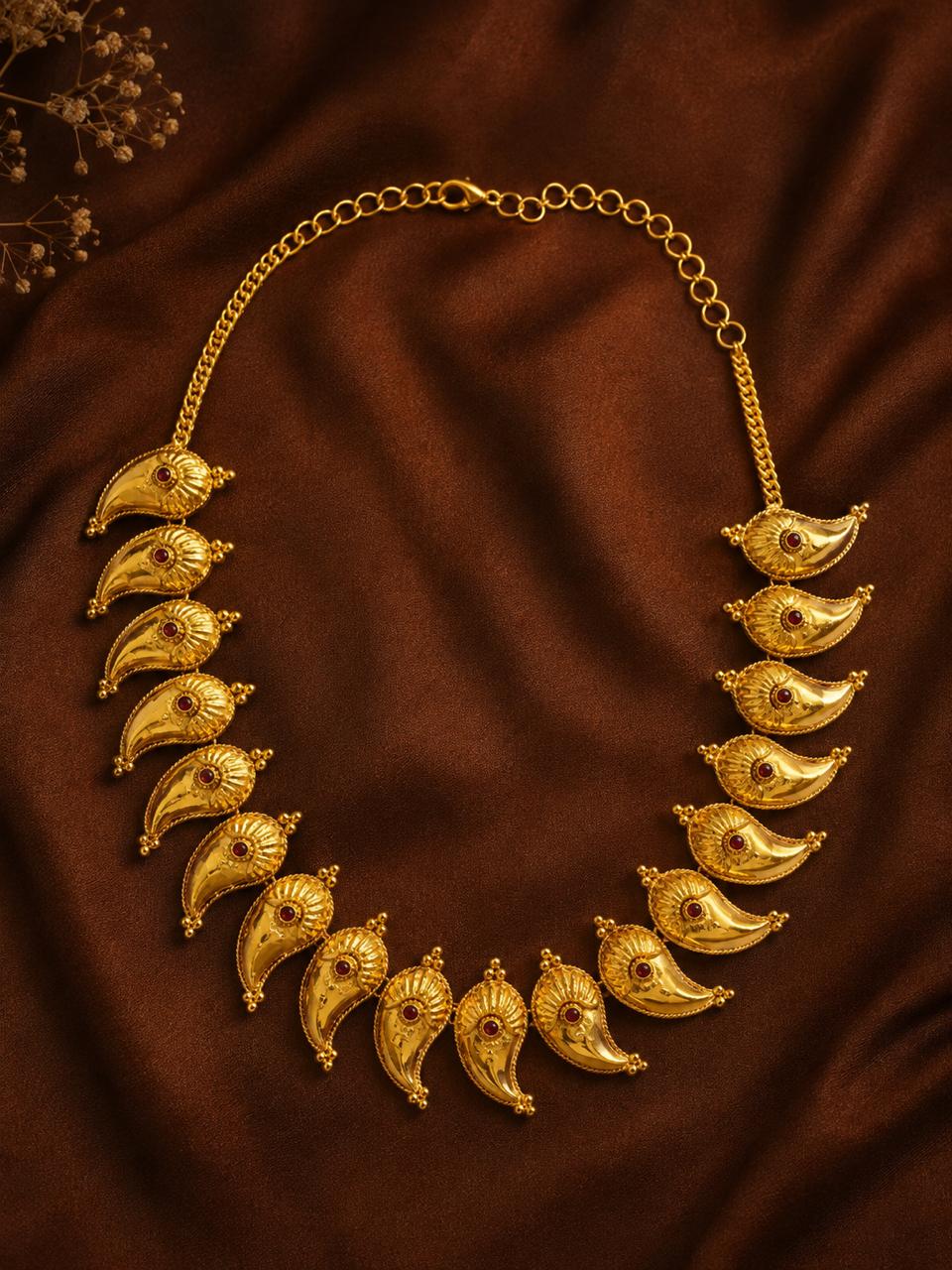 Maangalya Necklace – Traditional Gold-Plated Temple Jewellery