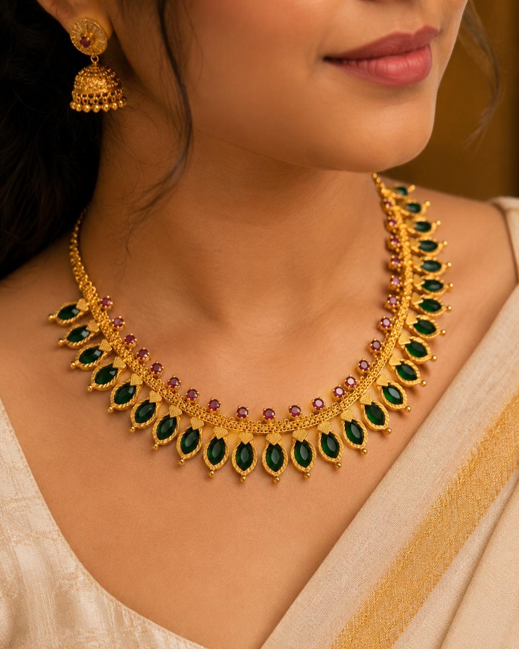 Authentic Nagapadam Necklace | Traditional Kerala Temple Jewellery