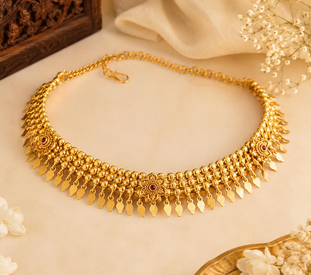 Poothali Choker Necklace Traditional Kerala Jewellery