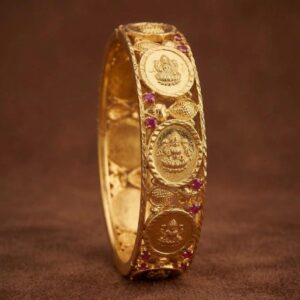 Ashtalakshmi Bangle (Pattern 3)– Eight Lakshmi Gold-Plated Kerala Temple Bangle