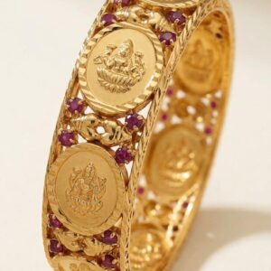 Ashtalakshmi Bangle (Pattern 4)– Eight Lakshmi Gold-Plated Kerala Temple Bangle