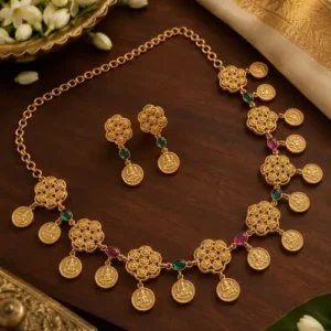 Swarnalakshmi Necklace Set 2 500×500 — Kerala Traditional Jewellery | Mayukhi Collection